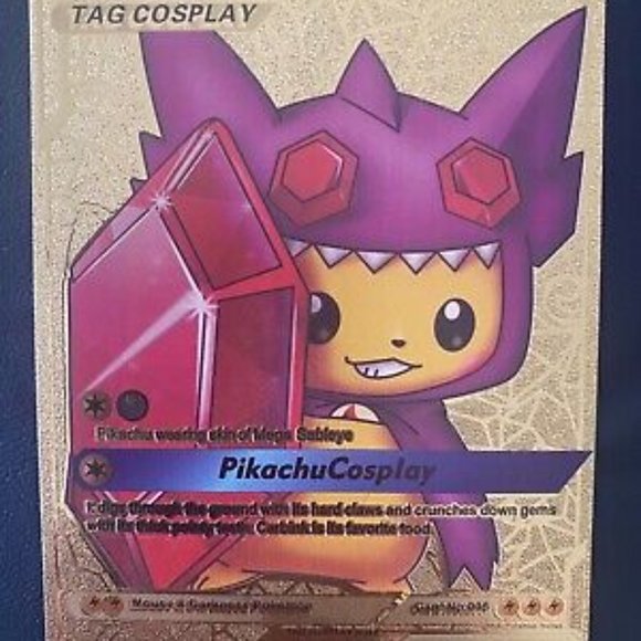 pikachu mega sableye and pikachu mega lucario cosplay pair golden - Picture 2 of 5